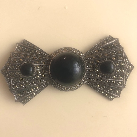 Judith Jack sterling silver marcasite pin. - Picture 1 of 1